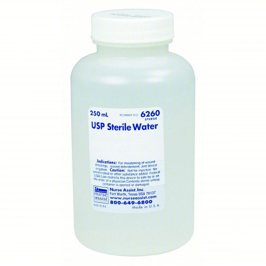 USP Sterile Water Screw Top Container 250mL (Case of 24)