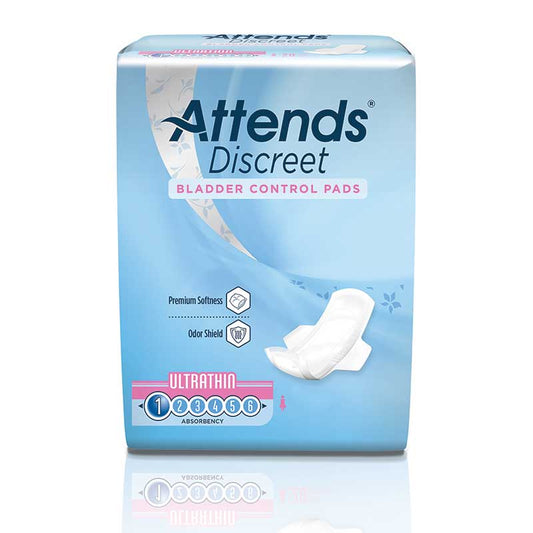 Attends Discreet Ultrathin Pads 9" Long (Case of 480)