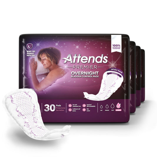 Attends Premier Overnight Bladder Control Pads (Package of 30)
