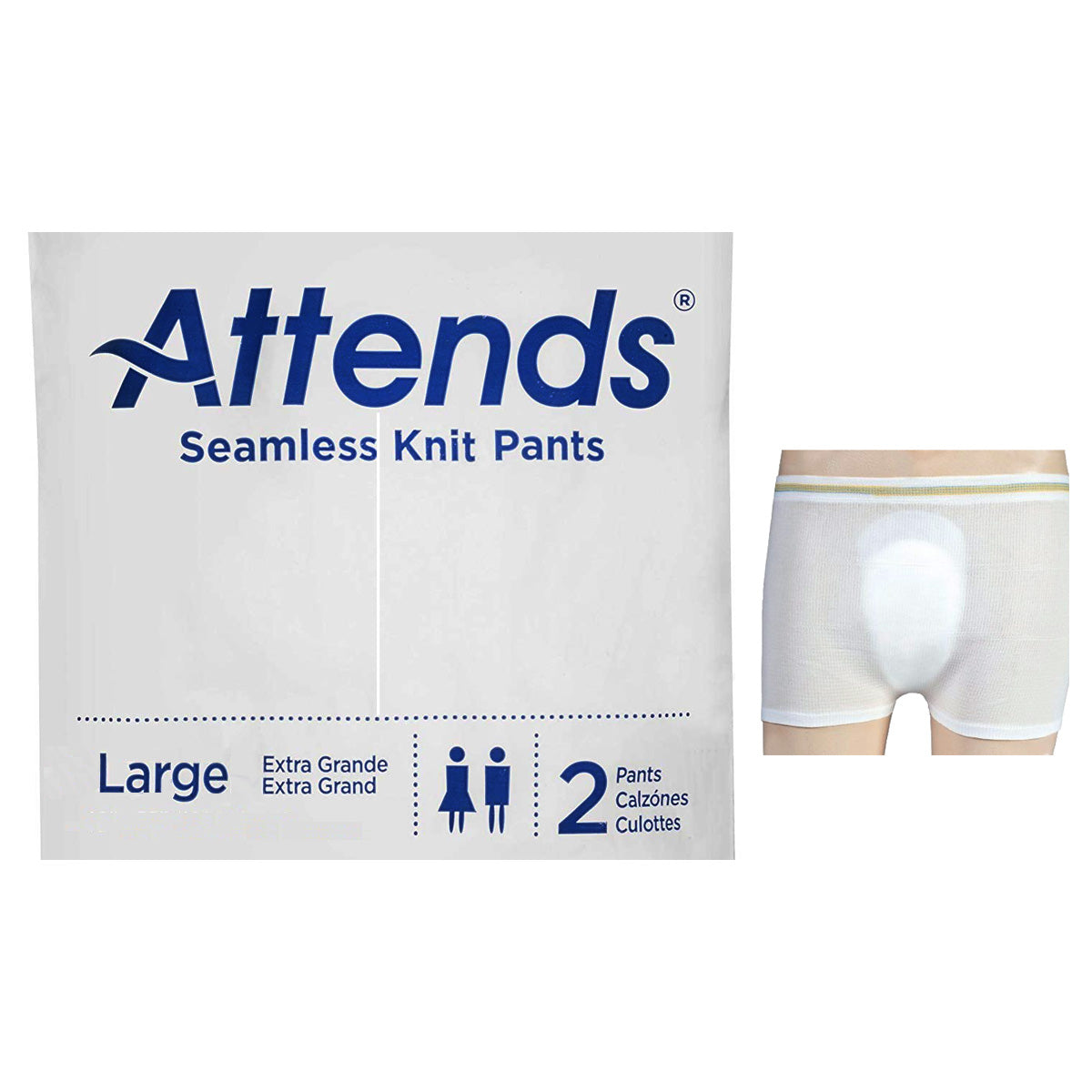 Attends Seamless Mesh Pants, Large (Case of 50)