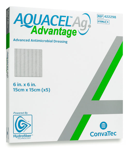 AQUACEL Ag Advantage Dressing, 6" x 6" - Replaces Item 51420678 (Box of 5)