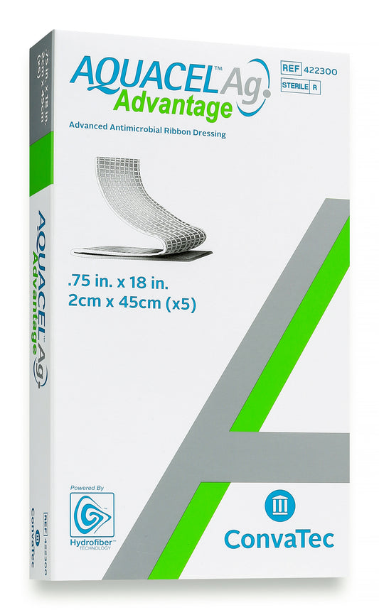 AQUACEL Ag Advantage Dressing Ribbon, .75" x 18" - Replaces Item 51403771