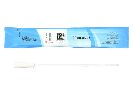 Cure Ultra Plus, 8" Female, Straight Tip, 12 FR (Box of 30)