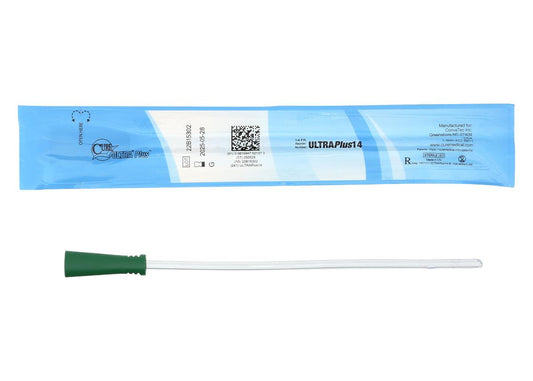 Cure Ultra Plus, 8" Female, Straight Tip, 14 FR (Box of 30)