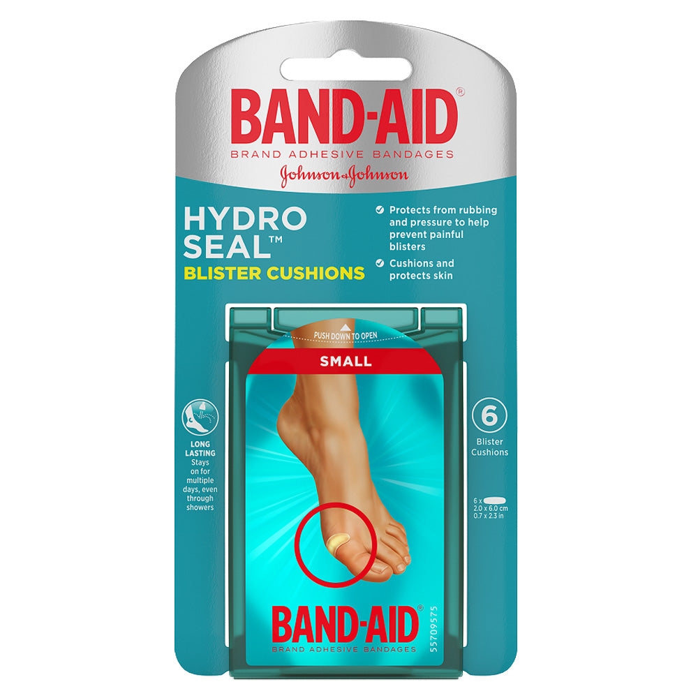 Band-Aid Hydro Seal Blister Cushion Bandages, Small, 6 ct (Box of 6)