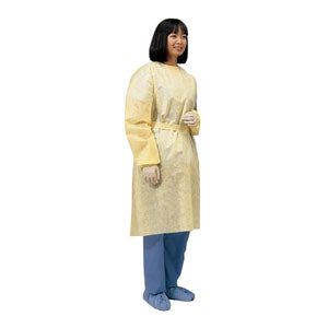 Non-Surgical Lightweight Isolation Gown  Yellow  X-Large (Case of 100)
