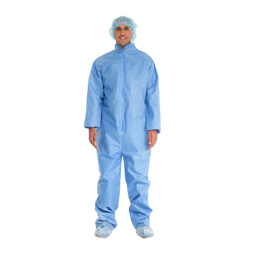 Blue Coveralls With Open Cuffs and Ankles, Universal (Case of 24)