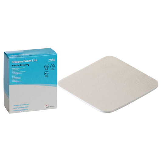 Cardinal Health Kendall Silicone Non-Bordered Lite Foam Dressing, 4" x 4"