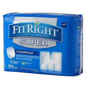 FitRight Super Protective Underwear, Medium  28" - 40" (Package of 20)