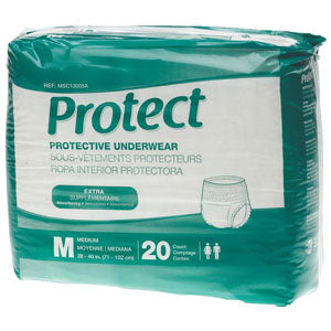 Protect Extra Protective Underwear, Large 40" - 56" (Package of 20)