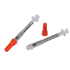 Monoject Insulin Safety Syringe 30G x 5/16", 3/10 mL (100 count) (Box of 100)