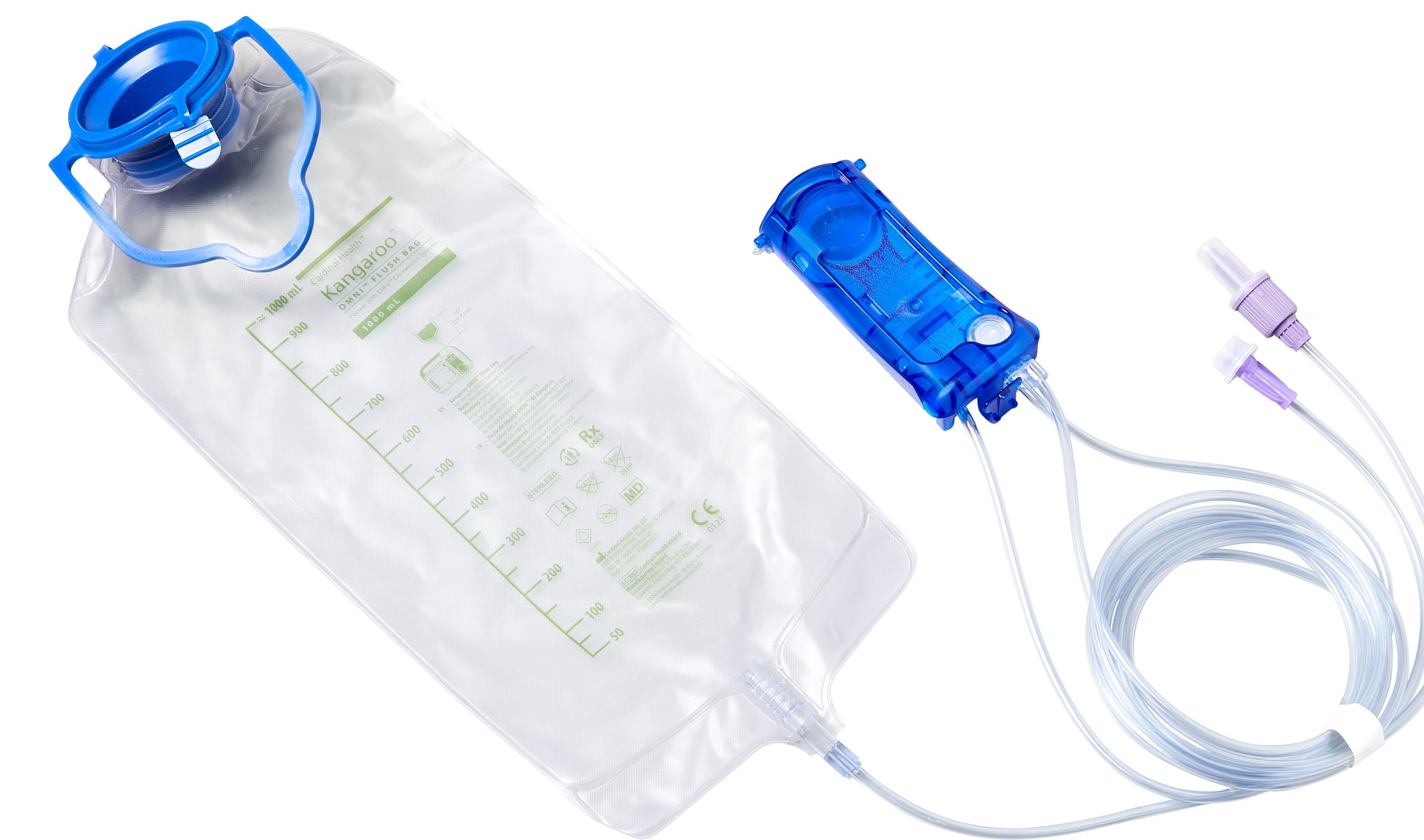 Kangaroo OMNI Feeding Set With Flush Bag, and ENPlus Spike, 1000 mL, Non-Sterile (Case of 30)