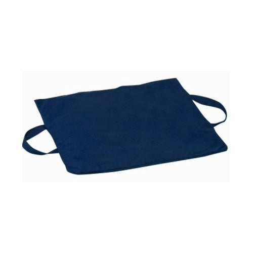 Duro-Gel Flotation Cushion, 16" x 18" x 2", Polyester Cotton, Navy