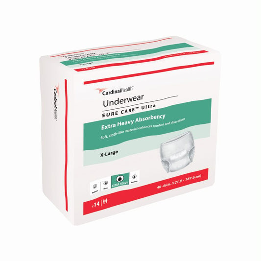 Cardinal Health, Underwear, Sure Care Ultra, X-Large, 48"- 66" (Package of 14)