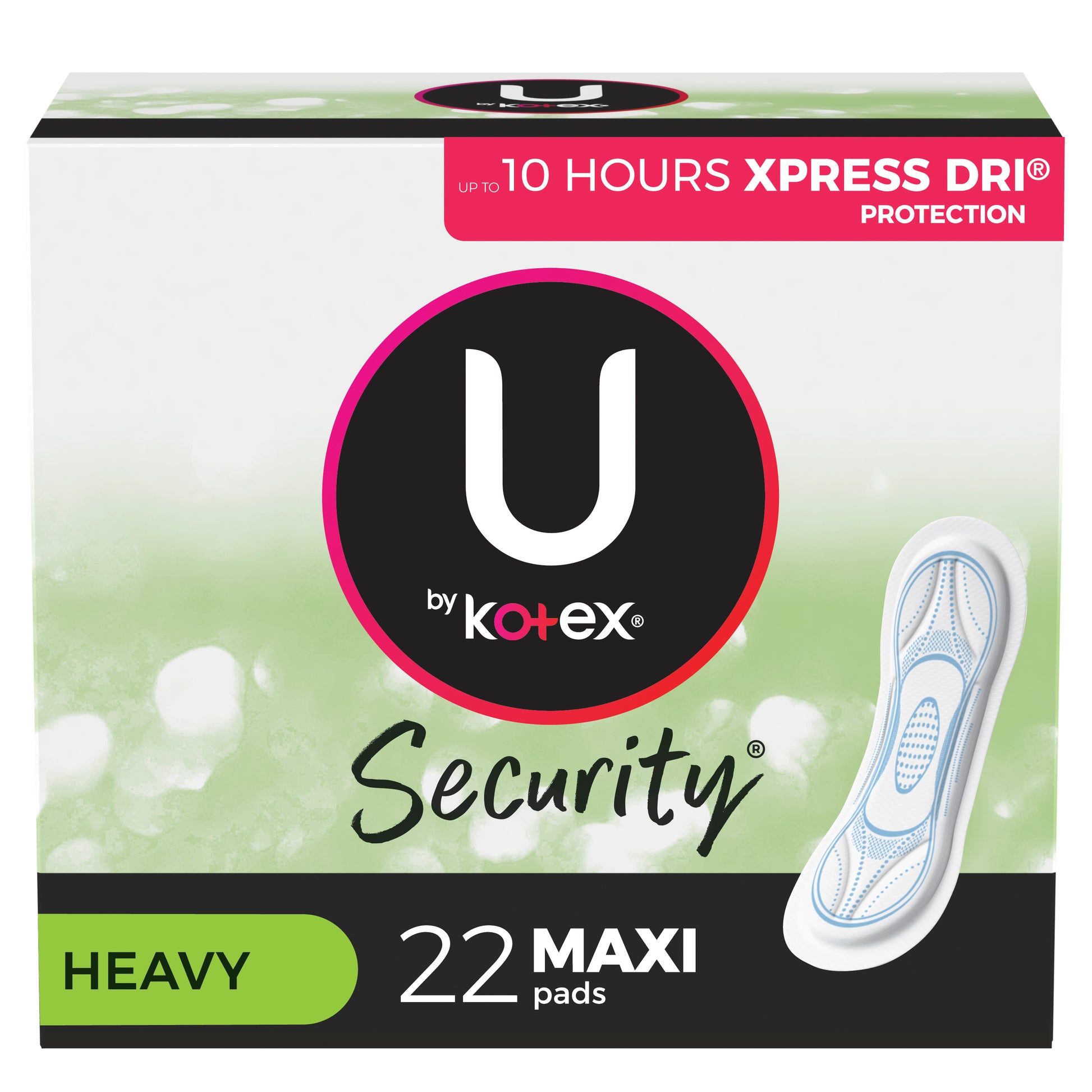 U by Kotex Premium Long Super Maxi Pads (Case of 176)