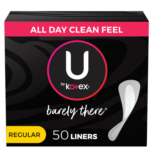 U by Kotex Super Premium Barely There Pantiliners (Package of 50)