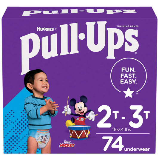 Pull-Ups Learning Designs Training Pants, Boy, 2T-3T, Giga Pack (Case of 74)
