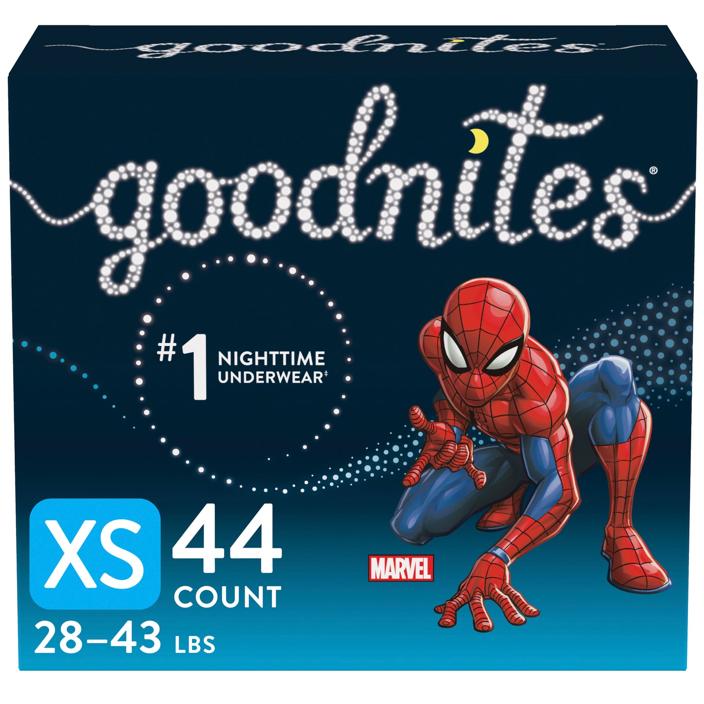 Goodnites Youth Pants for Boys X-Small, Giga Pack (Case of 44)
