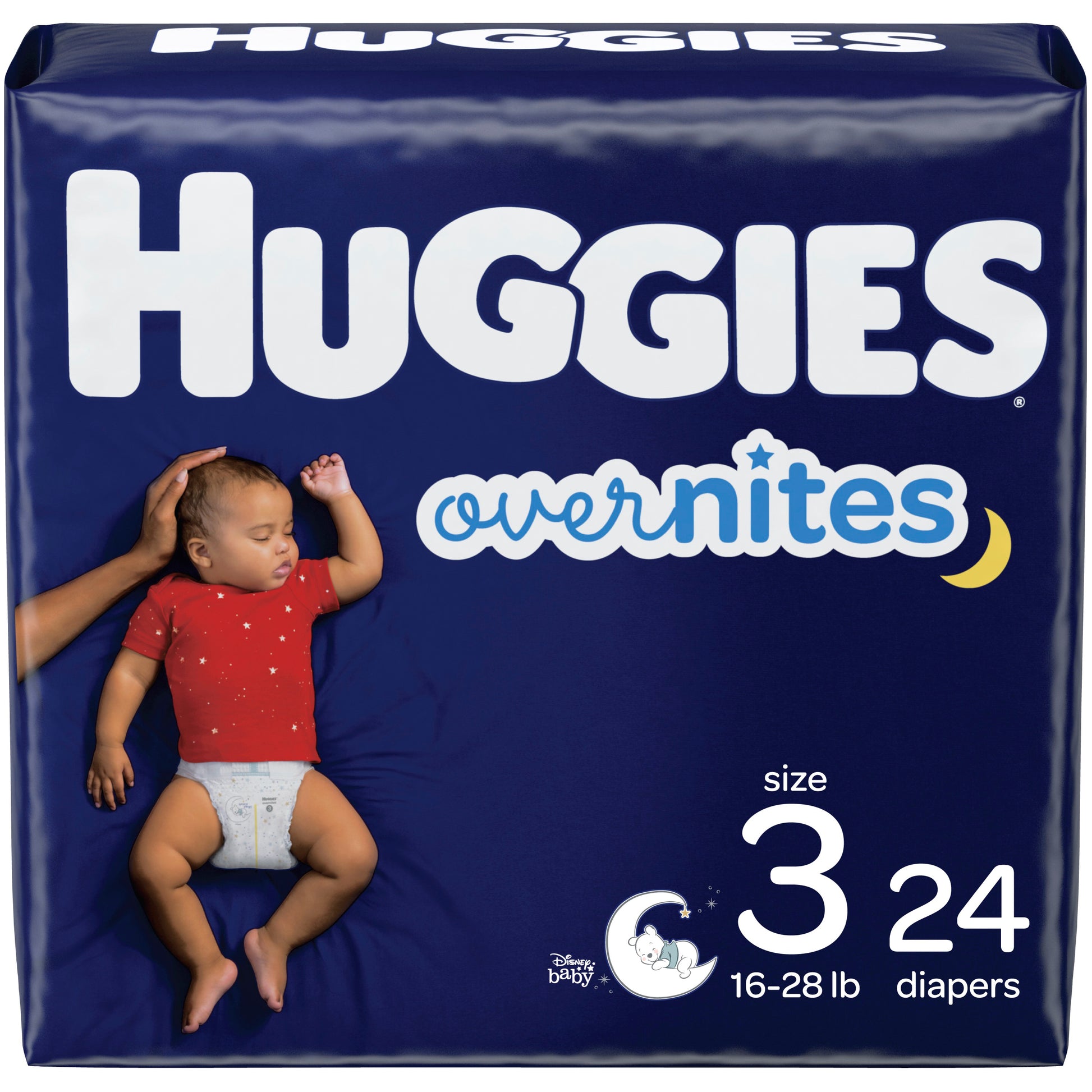 Huggies OverNites Diapers, Size 3, Jumbo Pack (Case of 96)
