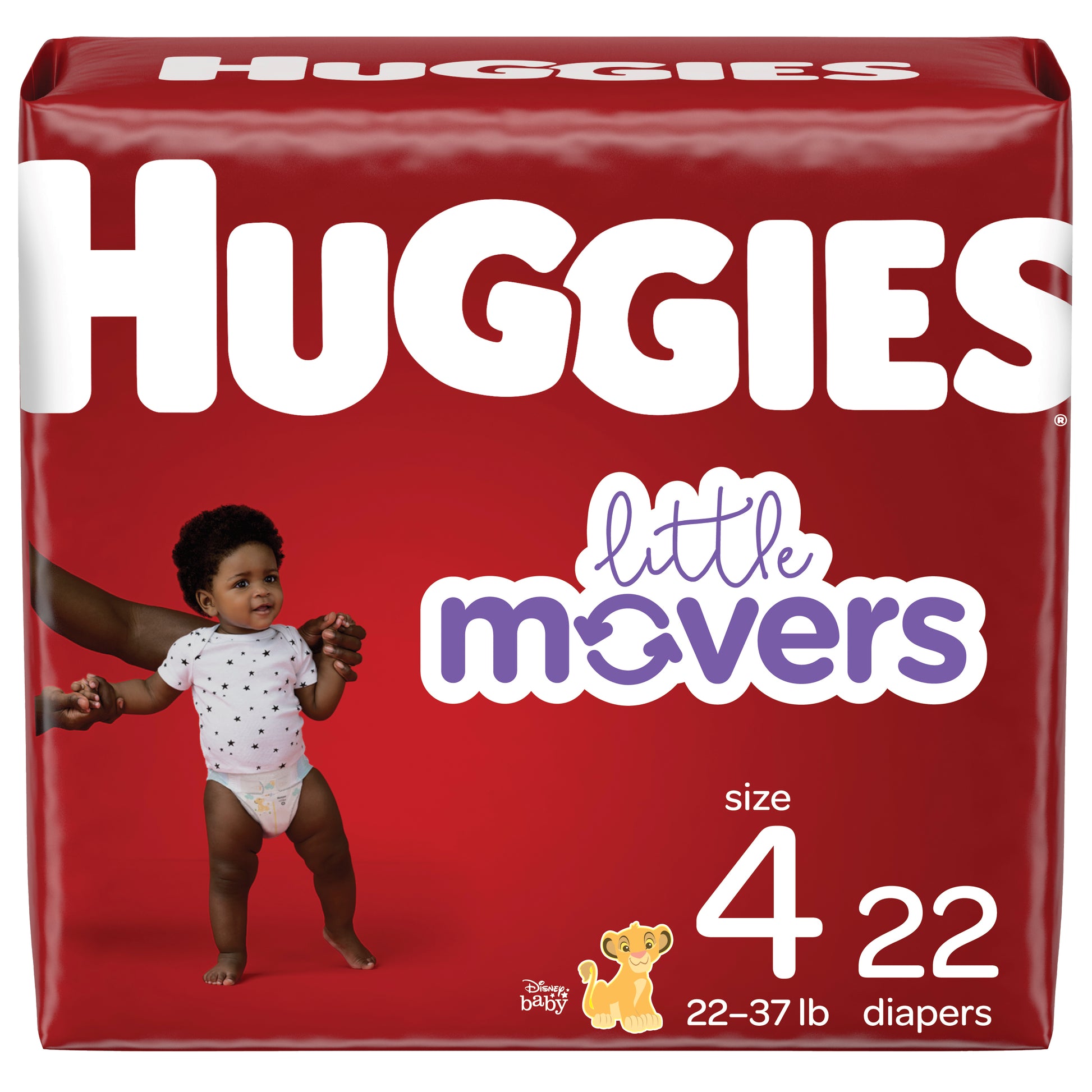 Huggies Little Movers Diapers, Size 4, Jumbo Pack (Case of 88)