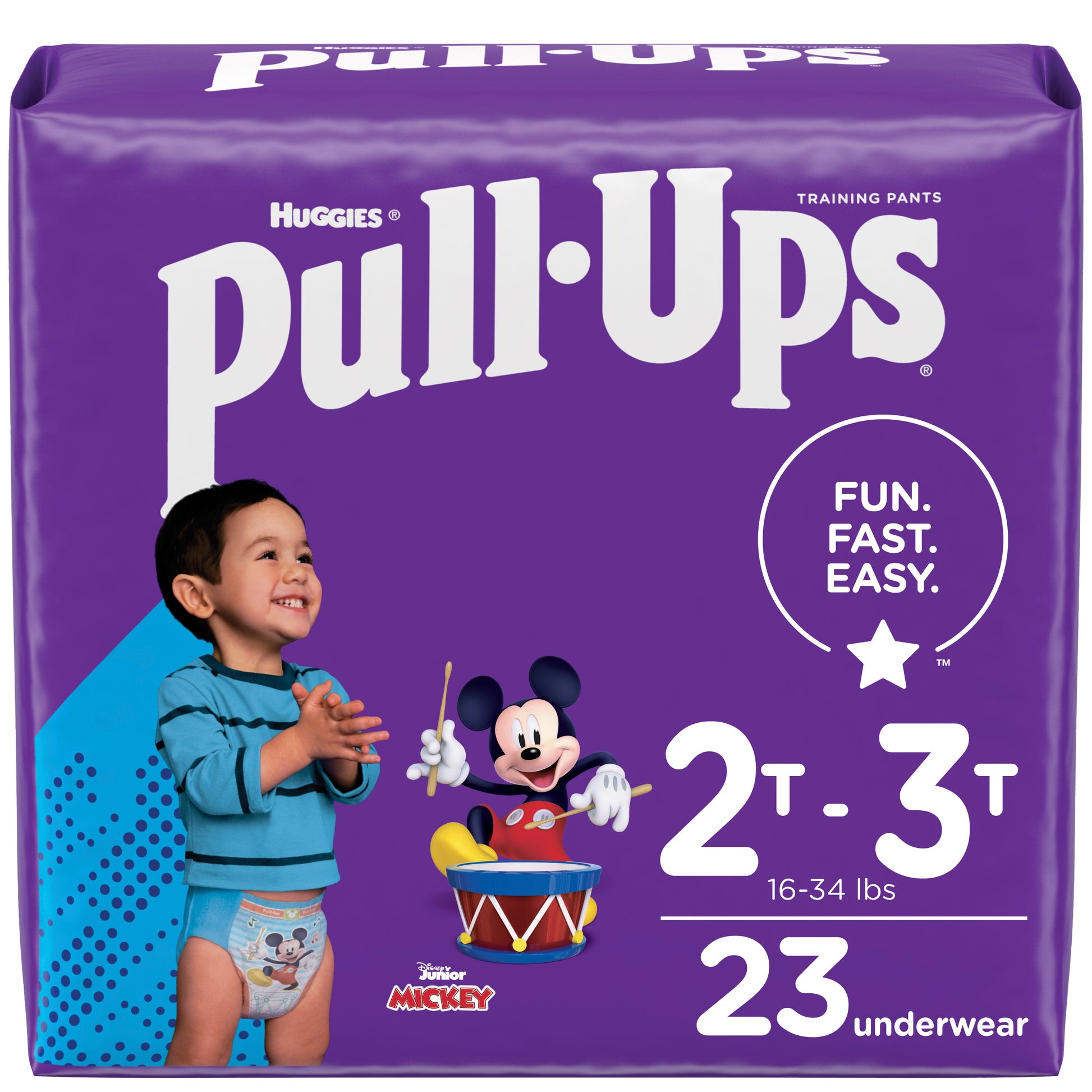Pull-Ups Learning Designs Boys' Training Pants, 2T-3T, 23 Ct (Case of 92)