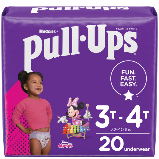 Pull-Ups Learning Designs Girls' Training Pants, 3T-4T, 20 Ct (Case of 80)