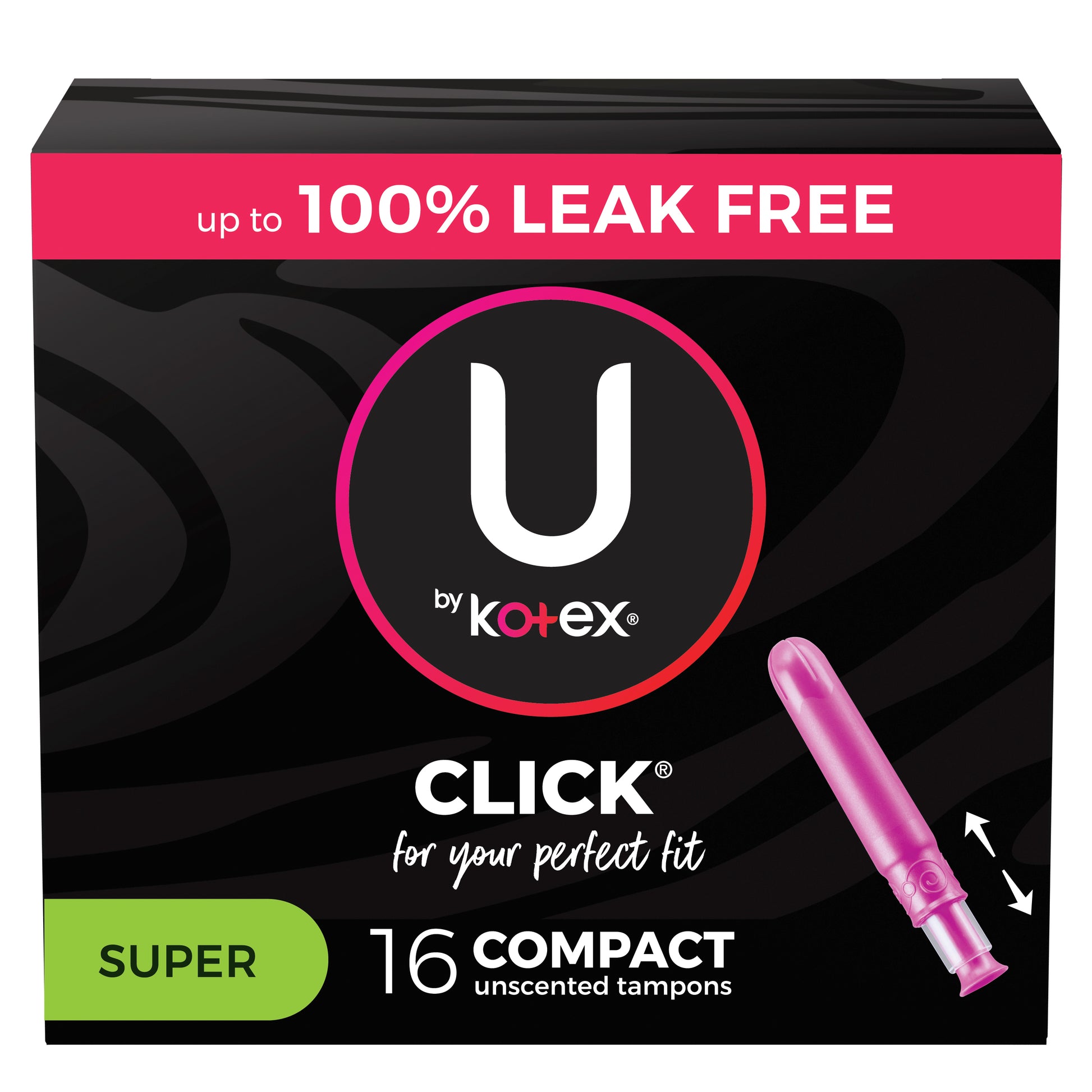 U by Kotex Supreme Premium Compact Tampons, Super, 16 ct, Replaces Item 6951570 (Box of 16)