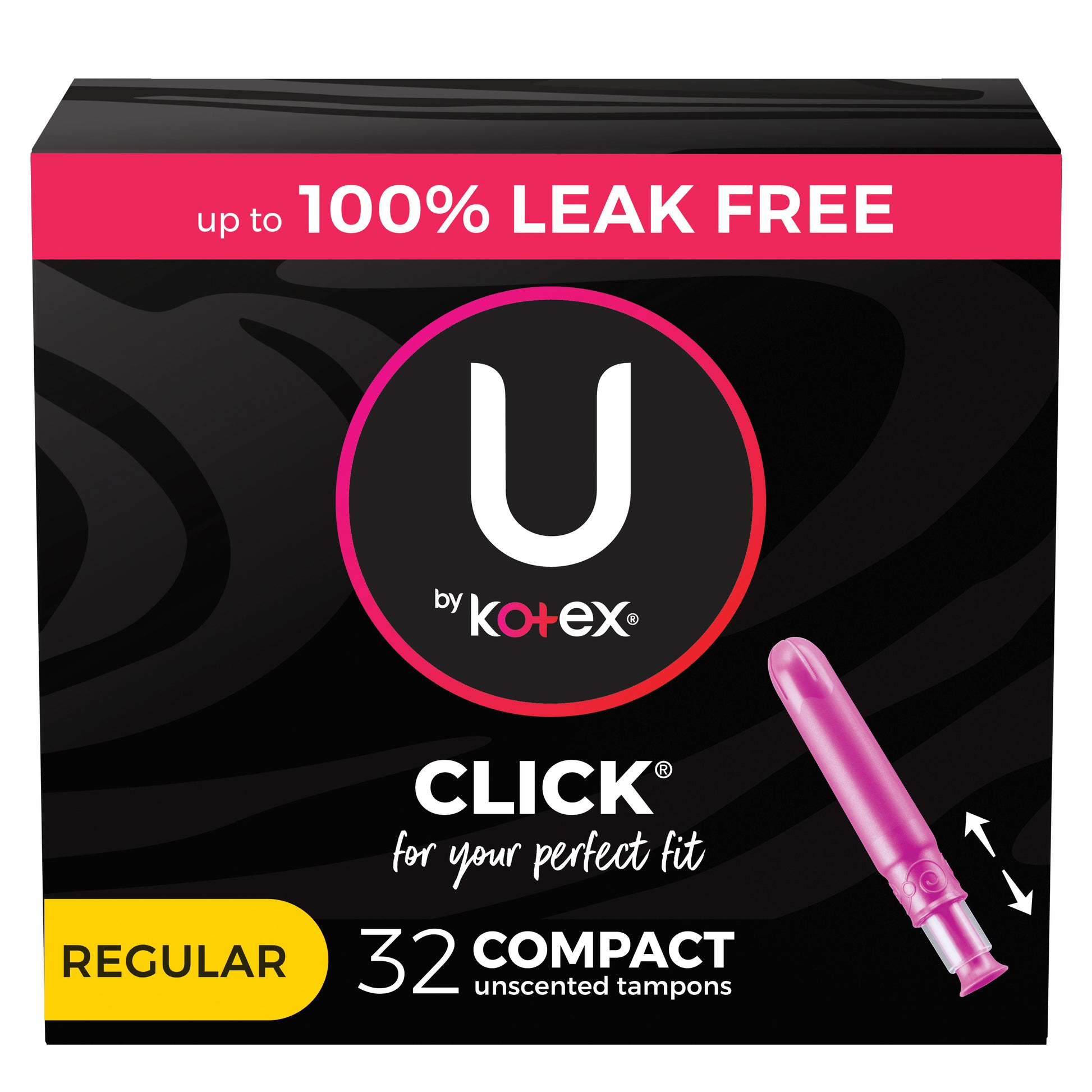 U by Kotex Supreme Premium Compact Tampons, Regular, 32 ct, Replaces Item 6951572 (Box of 32)