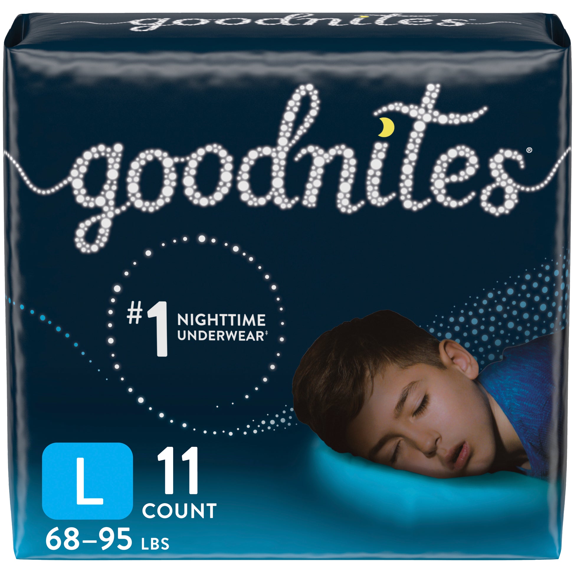 GOODNITES Youth Pants, Large, Boy, Jumbo Pack, Replaces Item 6941315 (Case of 44)