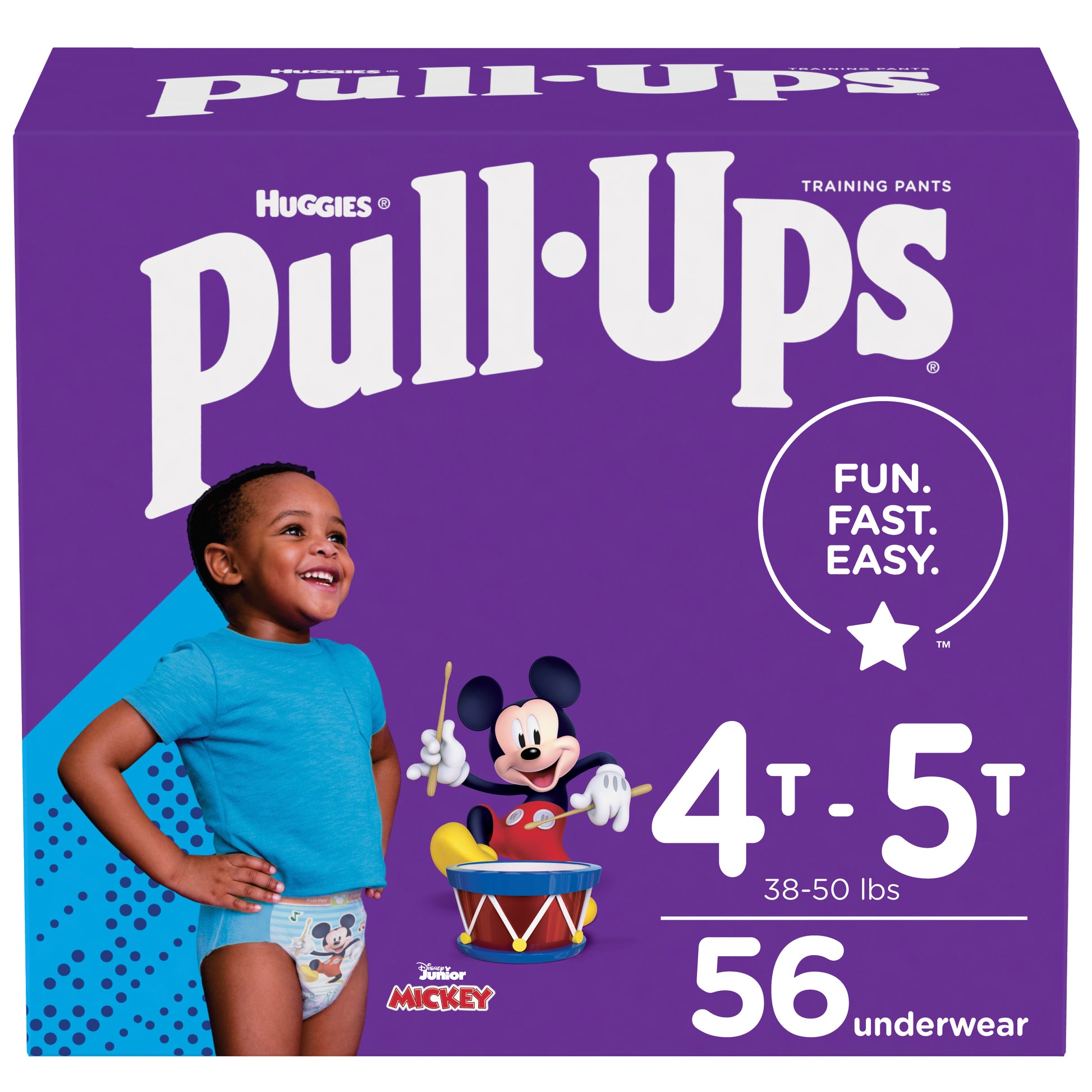Pull-Ups Learning Designs Training Pants, Boy, 4T-5T, Giga Pack, Replaces Item 6945131 (Case of 56)