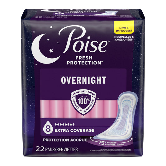 Poise Extra Coverage Pad, Fresh Protection, Long - Replaces 6946995 (Package of 22)
