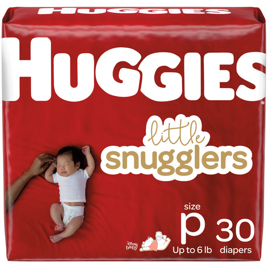 HUGGIES Little Snugglers Diapers, Preemie (Case of 180)