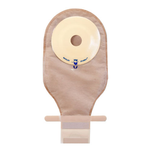 Ultramax Drainable Flat Pouch With AquaTack Hydrocolloid Barrier 7/8" Opening With Kwik-Klose II Closure, Opaque (Box of 5)