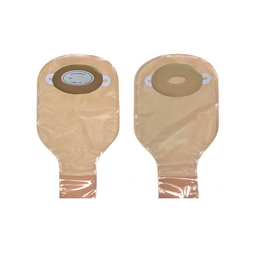 Nu-Comfort Oval Drainable Pouch Custom Pre-Cut Oval 1-1/2" x 2" Opening with Barrier (Box of 10)