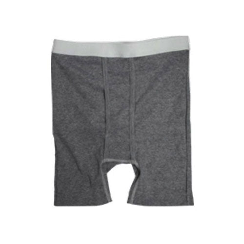 OPTIONS Men's Boxer Brief with Built-In Barrier/Support, Gray, Right-Side Stoma, XXX-Large