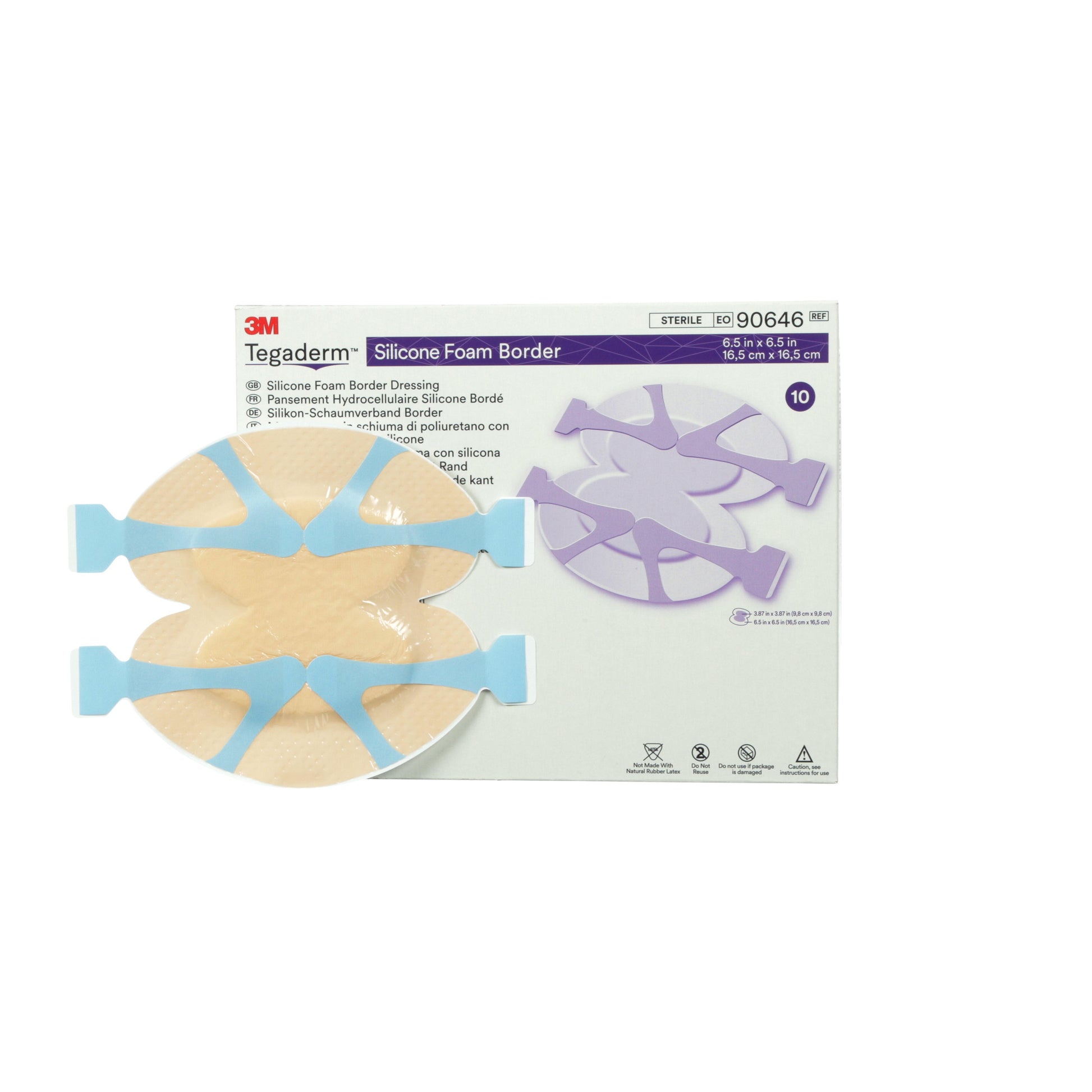 Tegaderm Silicone Foam Heel and Contour Dressing, 6" x 6" (Box of 5)