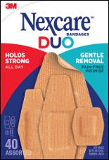 Nexcare DUO Bandage, Assorted, 40ct (Box of 40)