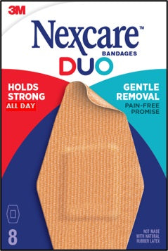 Nexcare DUO Bandage, Knee and Elbow, 8ct (Box of 8)