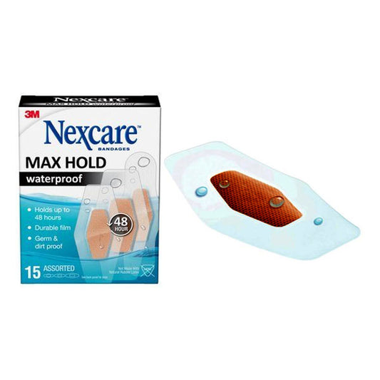 Nexcare Max Hold Bandage, Assorted Sizes, 15 ct (Box of 15)