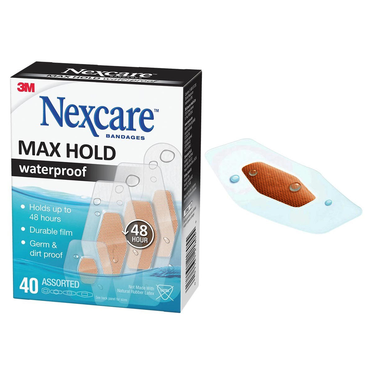 Nexcare Max Hold Assorted 40 ct (Box of 40)