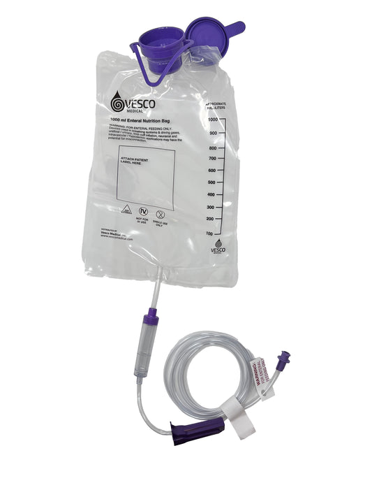1,000mL Gravity Feed Transition Set with ENFit Connector