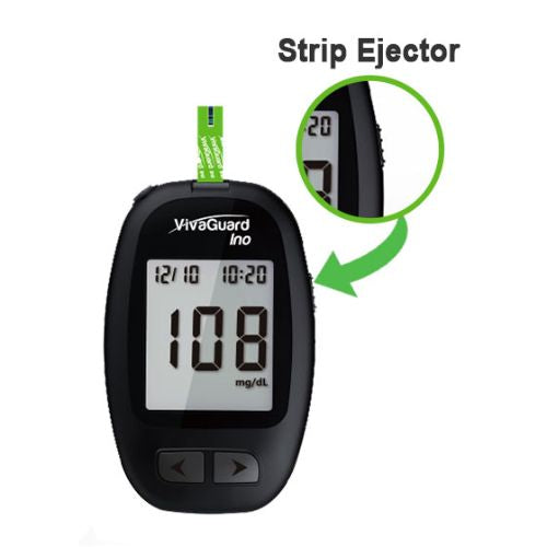 VivaGuard Ino Blood Glucose Meter, Black