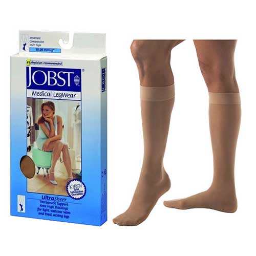 UltraSheer Knee-High, 15-20, Petite, Small, Closed, Natural