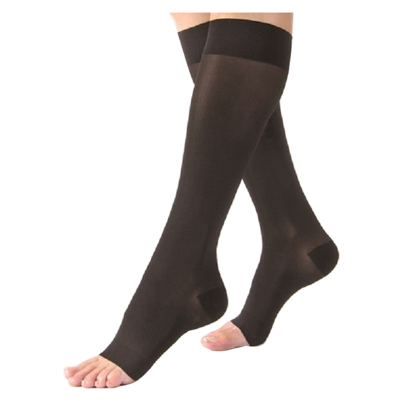 UltraSheer Women's Knee-High Firm Compression Stockings, Large, Black