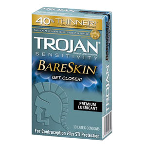 Trojan Sensitivity Bareskin Lubricated Condom (10 Count) (Each of 10)
