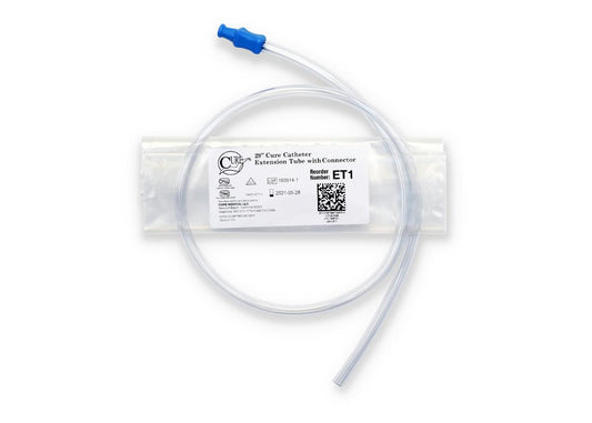 Cure Medical Extension Tube for Intermittent Catheters, 29" (Case of 30)