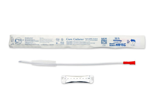 Hydrophilic Cure Catheter, 16" Male, Coude Tip, 16 FR