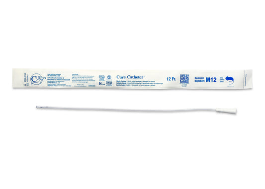 Cure Catheter Uncoated, Single, Male, 16" Straight Tip, 12 FR (Case of 300)