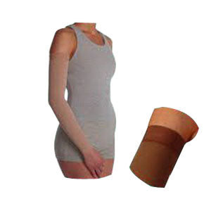 Juzo Arm Sleeve,30-40,Long,Sil Brder,Sz 1, Beige