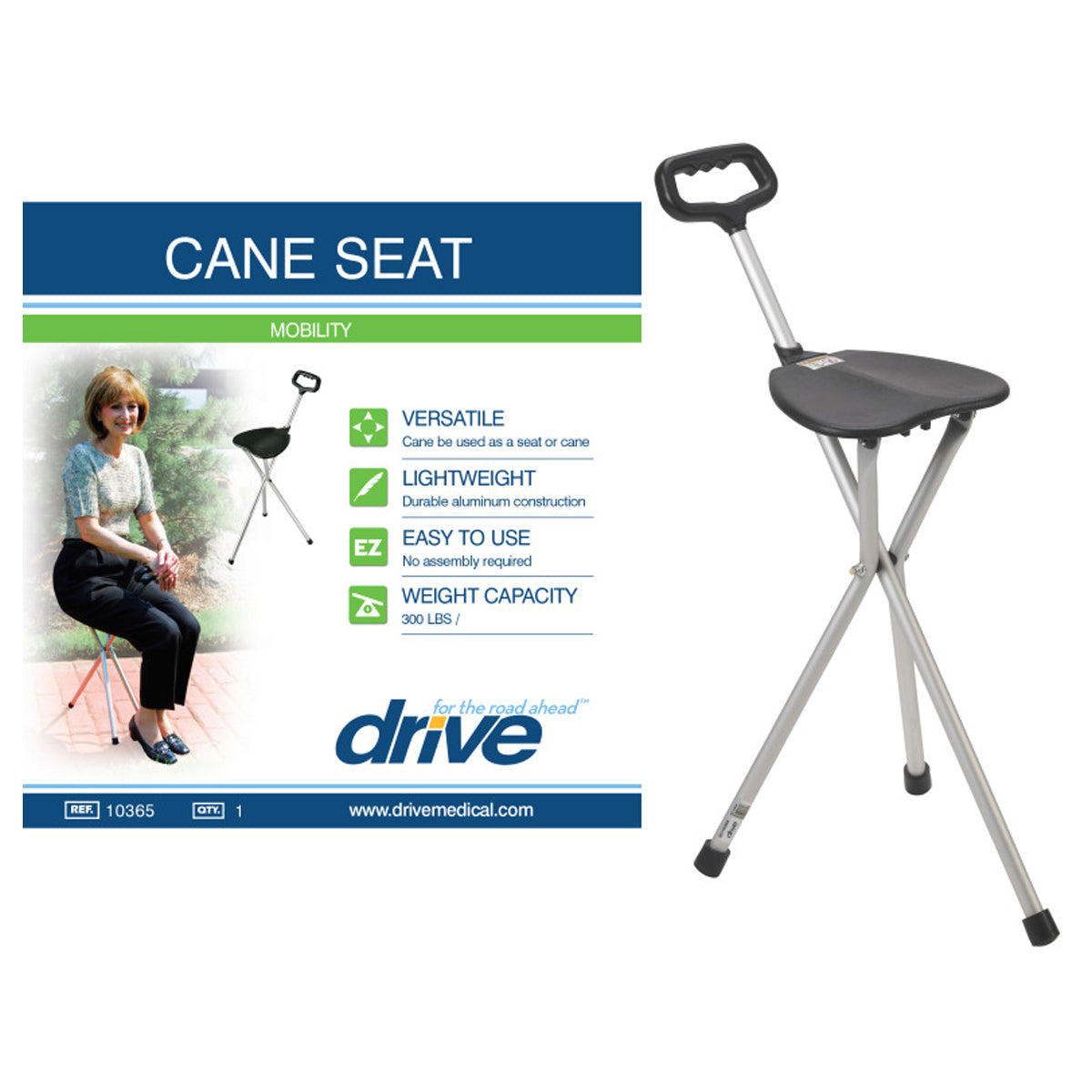 Adjustable Height Cane Seat